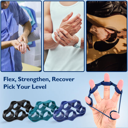 FitBeast Hand Grip Strengthener, Finger Exerciser, Forearm Strengthener Kit - 9 Pack, Targeted Hand