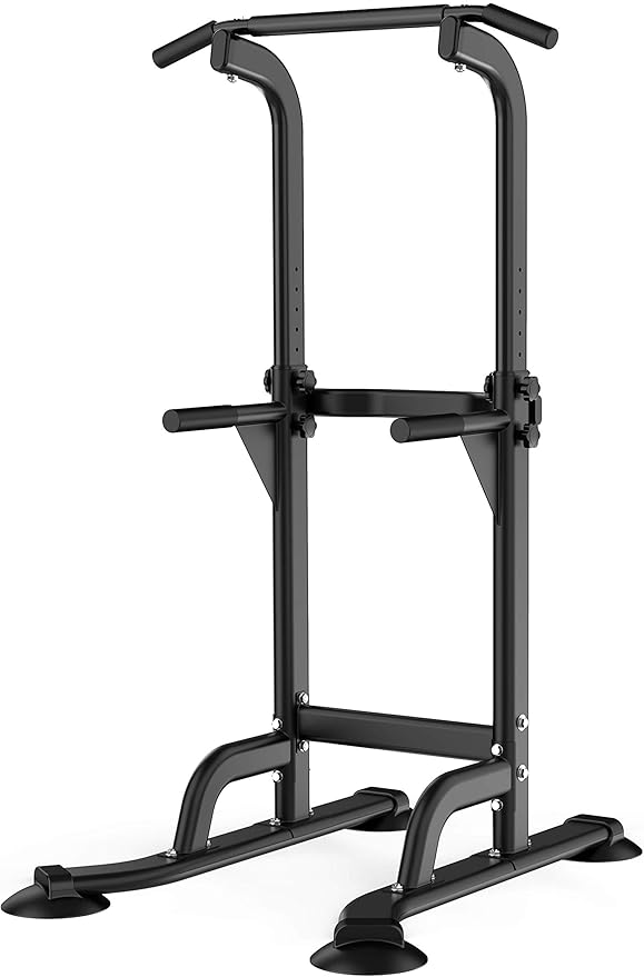 Power Tower Pull Up Bar and Dip Station, Multi-Function Home Gym, Strength Training Fitness Equipment, Height Adjustable