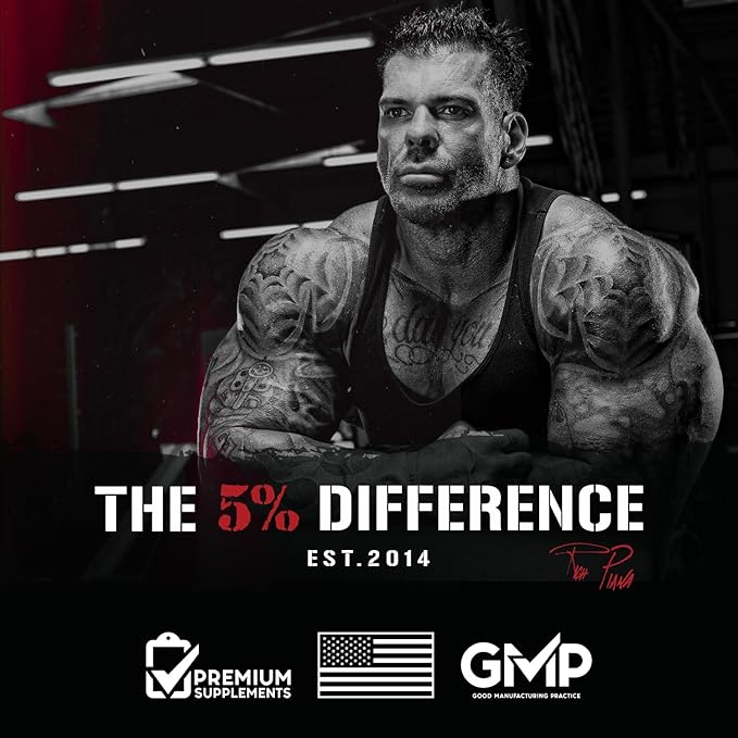 5% Nutrition Rich Piana AllDayYouMay BCAA Powder | Premium Intra & Post Workout Amino Acids, Hydration, Endurance, Muscle Recovery, Joint & Liver Support | 15.87 oz, 30 Servings (Push Pop)