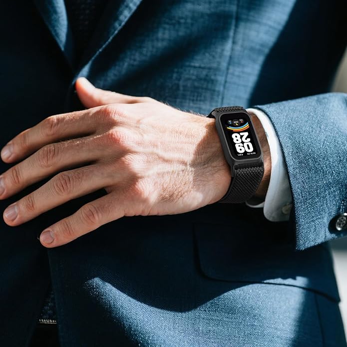 2 Pack Elastic Bands Compatible with Xiaomi Smart Band 9 Active Women Men, Soft Nylon Replacement Sport Wriststrap for Redmi Band 3