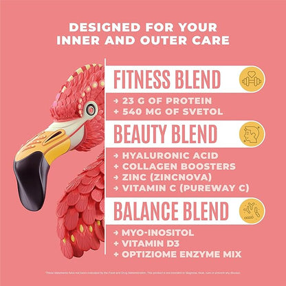 Fitmingo Vegan Protein Powder with Inositol, Collagen Boosters, Hyaluronic Acid and Vitamins | Low Carb, Dairy Free, Lactose Free, Low Calorie | 23g Plant Based Vanilla Protein Powder