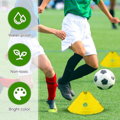ShinyRelief Jumbo Disc Cones Jumbo Soccer Cones with Mesh Bag Giant Large Agility for Soccer Training Adult Sports