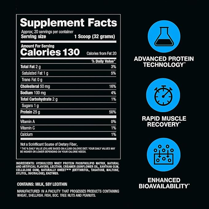 BPI Sports Hydro HD - 100% Hydrolyzed Whey Protein Powder - Muscle Growth, Recovery, 25g of Hydrolyzed Protein, Low Carb, Low Sugar, Fast Absorbing (23 Servings, Chocolate Lava Cake)