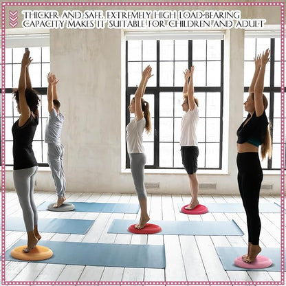 Libima 8 Pcs Wiggle Seat Inflated Wobble Cushion Sensory Seat Flexible Balance Board Balance Disc with Needle Pump for Men Women Physical Exercise Improving Posture Home Office