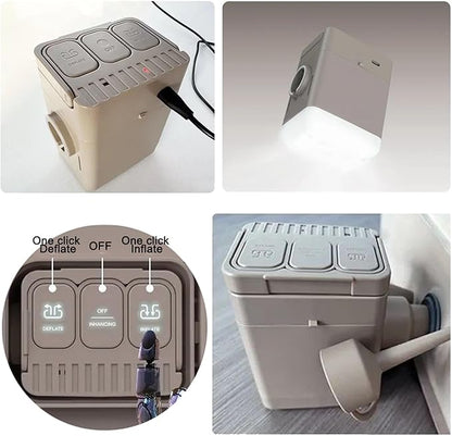 LUOOV Inflatable Couch Chairs Blow up Camp Sofa Camping Air Couch Sofa Inflatable Outdoor Furniture Chair Couch Lounger Air Sofa for Adult(Khaki Single)