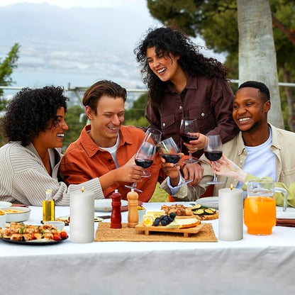 3 Packs Dripless 2.8x6 Inch White Pillar Candles, Unscented Large Wax Cylinder Column Candles for Power Outages Emergency Party Backyard Gathering - 70 Hour Burn Time