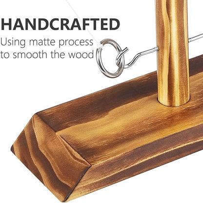 Ring Toss Games for Adults, Fast-Paced Interactive Toss Games with Shot Ladder Bundle, Outdoor Indoor Handmade Wooden Hook and Ring Game for Bars, Home, Large