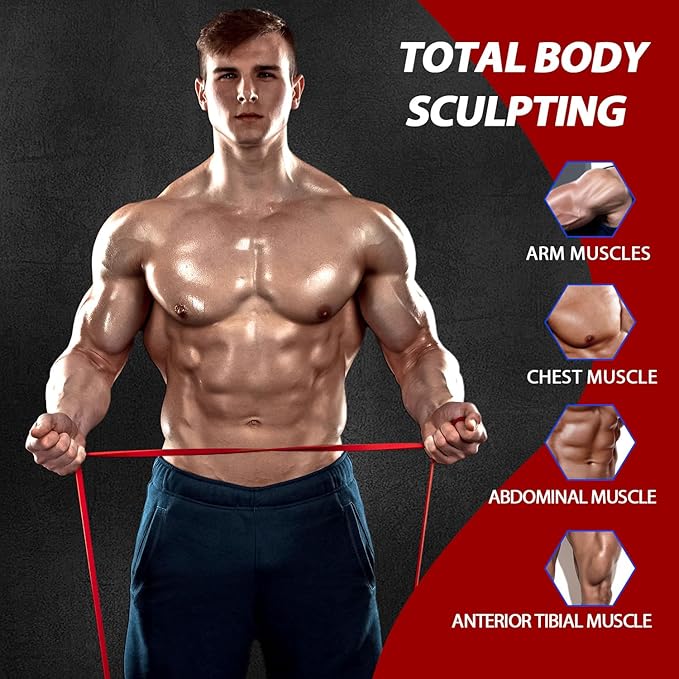 LEEKEY Resistance Bands Set for Pull-Up Assistance & Full-Body Training, Multi-Level Exercise Bands with Bag for Home Workouts, Physical Therapy, Strength Training (Men/Women)