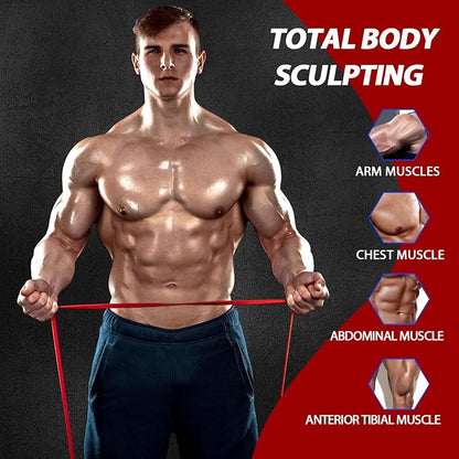 LEEKEY Resistance Bands Set for Pull-Up Assistance & Full-Body Training, Multi-Level Exercise Bands with Bag for Home Workouts, Physical Therapy, Strength Training (Men/Women)