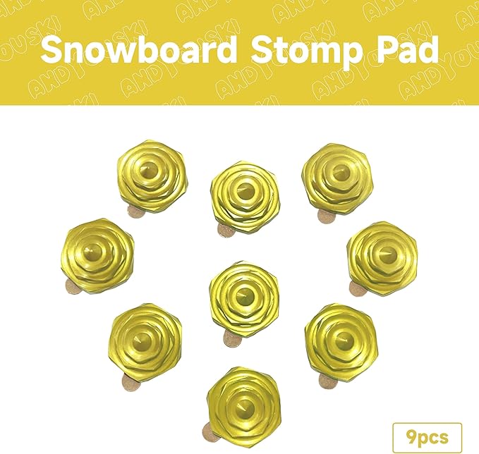 4-Layer Hexagonal Tapered Studs 18mm Aluminum Snowboard Stomp Pad - 9pcs