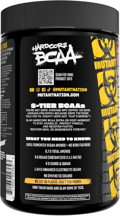 Mutant Hardcore BCAA - Pre, Intra or Post Workout ??BCAA Next Level branched-Chain Amino Acids Supplement ??Hydration + Recovery - 30 Serving - Pineapple