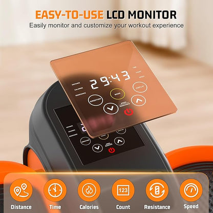 ANCHEER Under Desk Elliptical, Electric Ellipse Leg Exerciser with 12 Adjustable Resistance & Speeds, P1-P12 Modes, Quiet Seated Pedal Exerciser with Remote Control, 100% Pre-assembled for Home Office