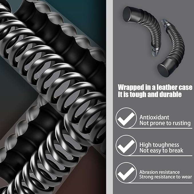 2Pcs Ropeless Battle Ropes,Weighted Battle Ropes for Home Gym, Portable Workout Rope for Strength Building & Low-Impact Cardio, Durable Fitness Equipment for Men Women Core/Arm Muscle Training