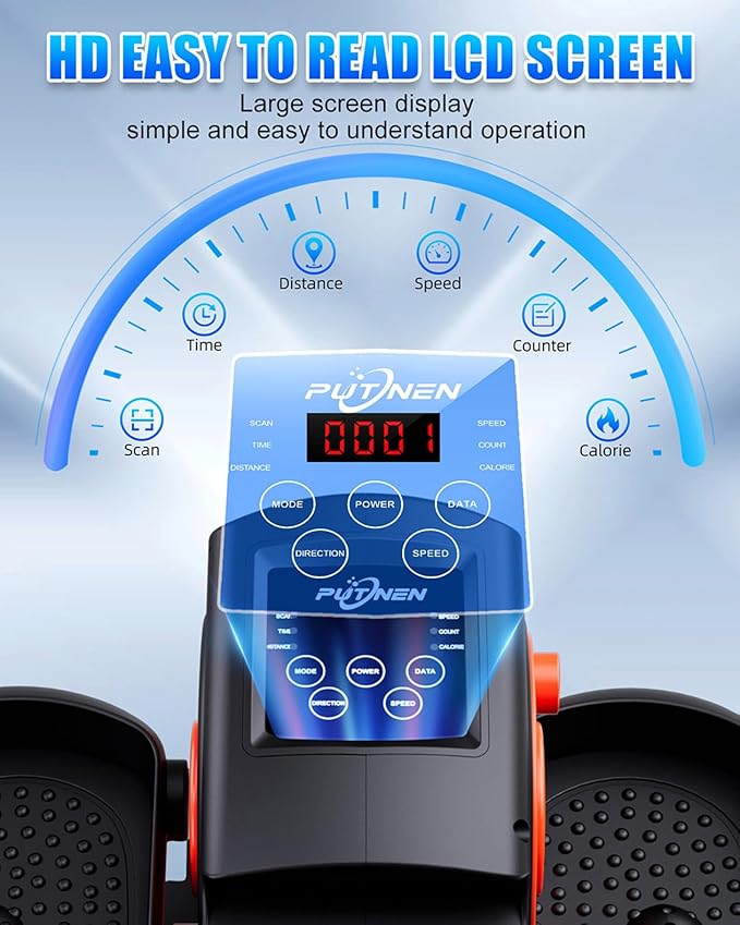 Under Desk Elliptical Machine, Electric Ellipse Leg Exerciser as Seen on Tv for Seniors with 12 Adjustable, Portable Quiet Elliptical Machine, Seated Pedal Exerciser with Remote Control