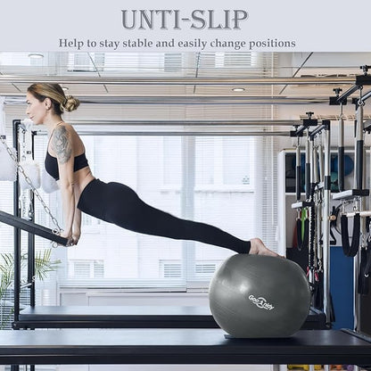 Soft Exercise ball, Anti-Burst Yoga Ball Chair Supports 2200lbs, Workout Equipment w/ Pump for Pregnancy Medicine Birthing Physical Therapy Stability Excersing Birth Swiss Fitness Gym Physio Labor Abs