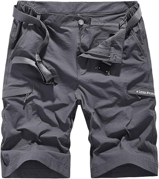 Quick Dry Hiking Shorts Men's Cargo Casual Outdoor 4-Way Stretchy Lightweight Summer Short with