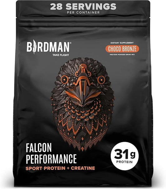Falcon Performance Vegan Protein Powder, 31g Protein, 5g Creatine, 5g BCAA, Probiotics