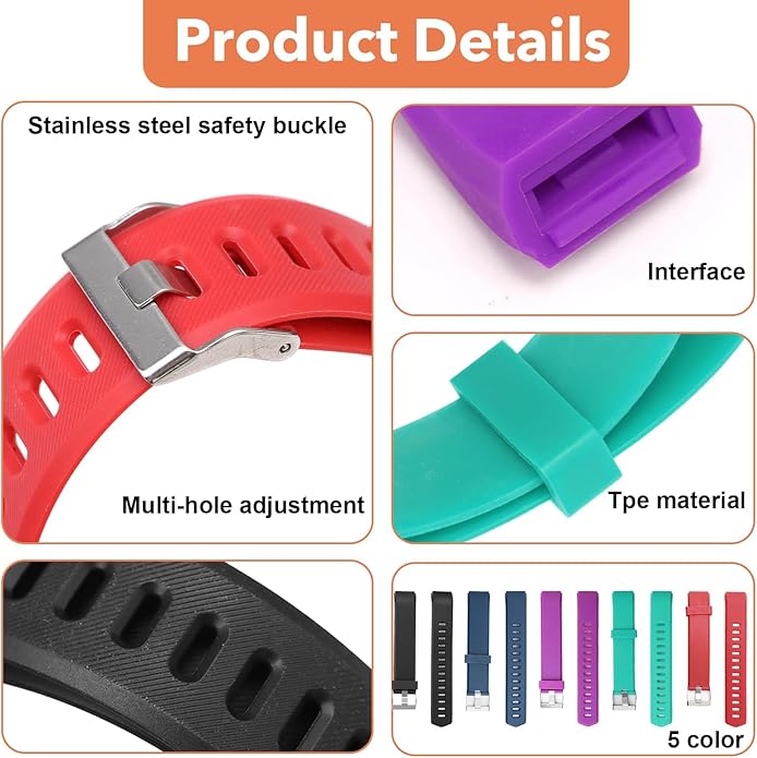 Watch Bands Replacement for ID115plus HR, Very Fit Pro Activity Fitness Tracker Wrist Bands Set, Multicolor Veryfitpro Smart Watch Strap Replacements