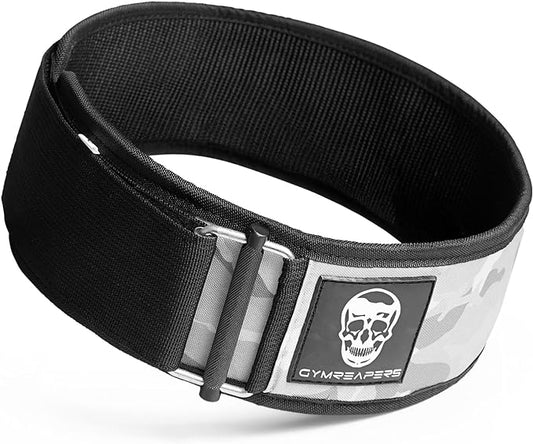 Gymreapers Quick Locking Weight Lifting Belt for Men Gym Belt for Powerlifting Deadlift Belt with 4 Inch Neoprene Metal Buckle Back Support Weightlifting Belt Women
