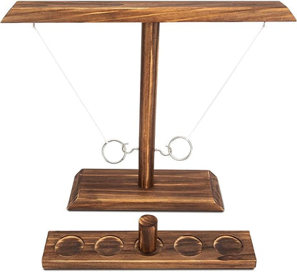 DreamToyz Ring Toss Games for Adults, Yard Games, Patio Decor, Outdoor Indoor Games, Wooden Hook and Ring Game for Bars, Home, Party, 15.7" X 13" Large Size