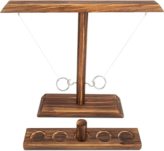 DreamToyz Ring Toss Games for Adults, Yard Games, Patio Decor, Outdoor Indoor Games, Wooden Hook