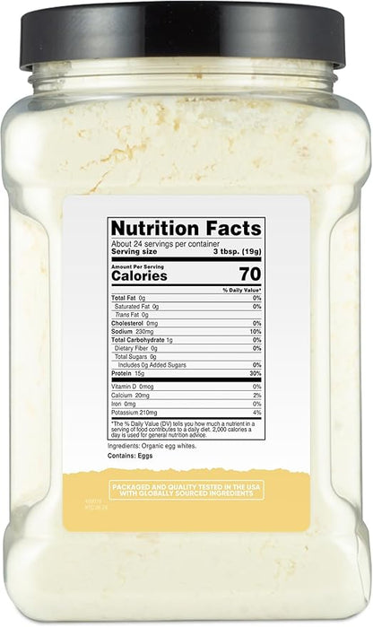 Nutricost Pantry Organic Egg White Protein Powder (1 LB) - GMO-Free, Gluten-Free