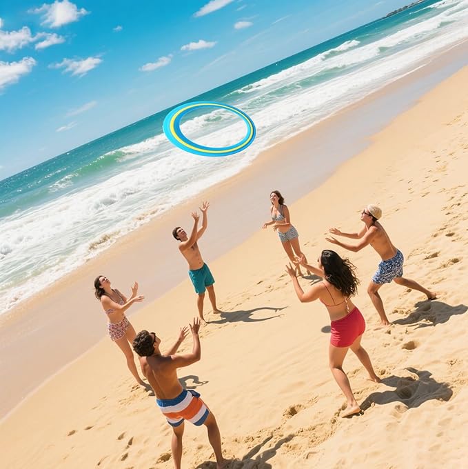 11-inch Flying Ring, 3-Piece Set. A Sports Game for Beach, Backyard, Park, and pet Interaction. Suitable for Soft Flying Discs, The Best Outdoor Throwing Toy.