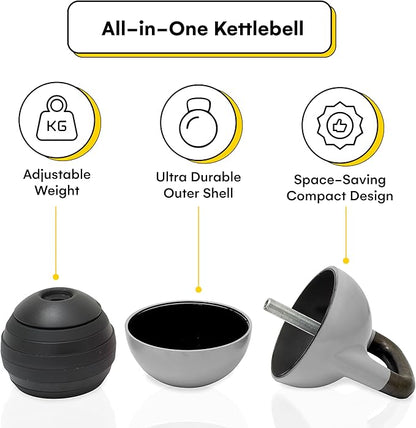 Kettlebell Kings Powder Coated Kettlebell Weights - 9-97 lb Strength Training Kettlebells for Men and Women - Hand Weights Workout Gym Equipment - Weights Set for Home Gym- New