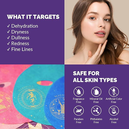 ZealSea Collagen Face Mask Skincare for Anti Aging, Hydrating Face Masks, Oat Peptide Face Mask for Wrinkles & Fine Lines, Beauty Sheet Mask, Self Care Gift for at Home Spa Party pack of 2