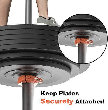 Barbell Clips (Pair), Barbell Clamps, Quick Release Olympic Barbell Clamps with Anti Slip TPR Grip, Barbell Collars for Secure Weightlifting & Powerlifting (Black) (MAG, Green)