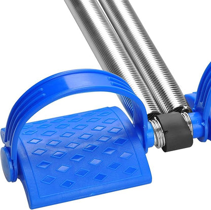 Elastic Sit Up Equipment, Pull Rope Dual Spring Tension Foot Pedal Sit Up Equipment for Abdominal, Leg Exerciser Tummy Trimmer Sport Fitness Slimming Training Bodybuilding at Home Gym