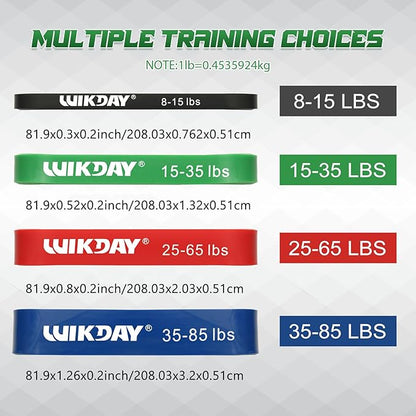 Resistance Bands, Pull Up Bands, Workout Bands for Exercise, Thick Heavy Resistance Band Set with Door Anchor, Elastic Bands for Body Stretching, Crossfit Training at Home/Gym Men & Women Women