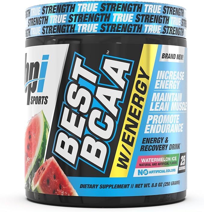 BPI Sports Best BCAA Powder - Muscle Recovery Support - Branched Chain Amino Acids Supplement | Amino Energy Powder for Lean Muscle Growth - Post Workout Recovery Drink - Hydration - Watermelon Ice