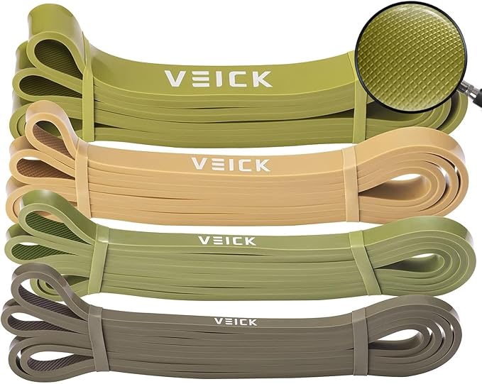 VEICK Resistance Bands for Working Out, Exercise Bands, Workout Bands, Pull Up Assistance Bands, Long Heavy Stretch Bands Set for Men and Women, Power Weight Gym at Home Fitness Equipment