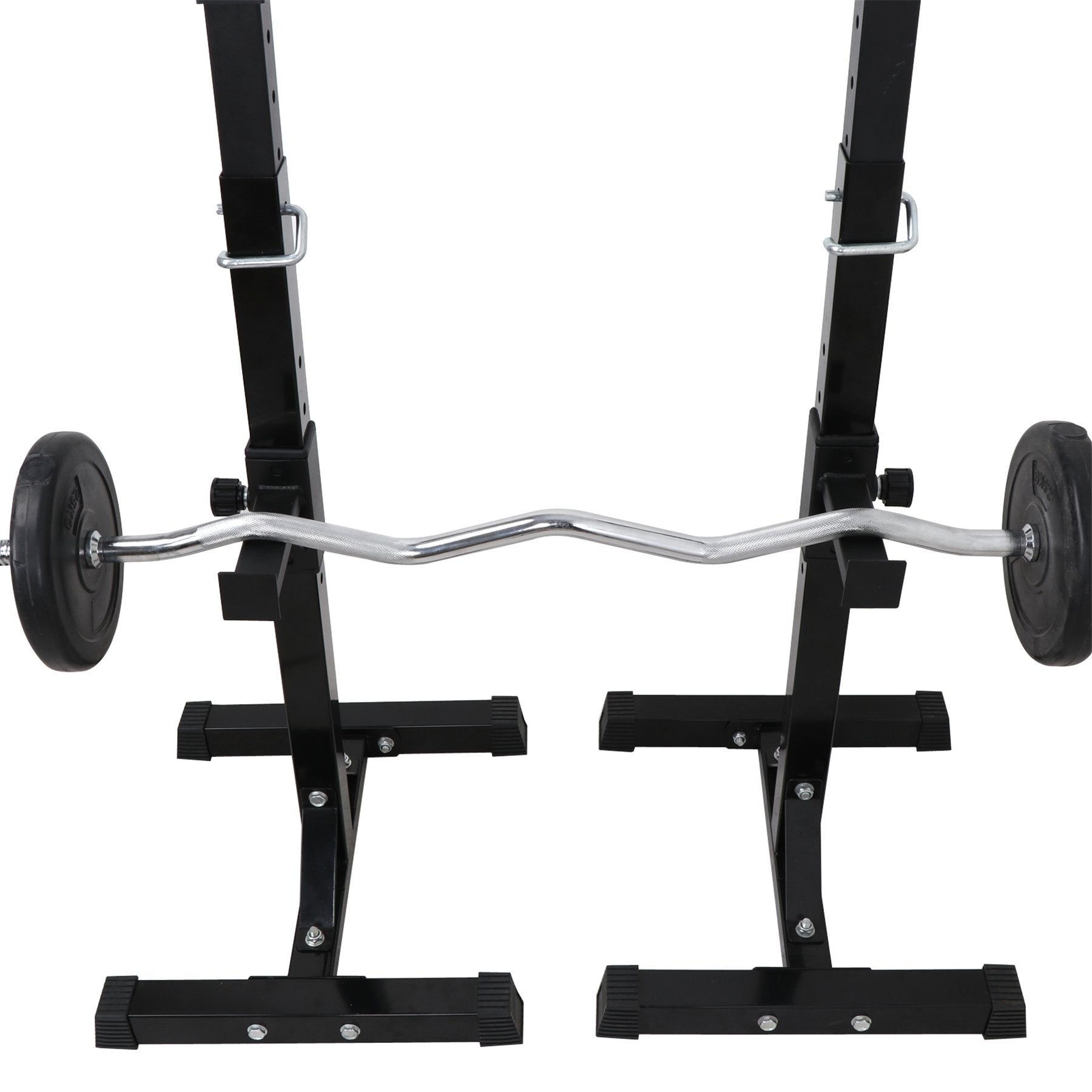 F2C Max Load 550Lbs Pair of Adjustable Squat Rack 41"-66" Sturdy Steel Barbell Rack Free Bench