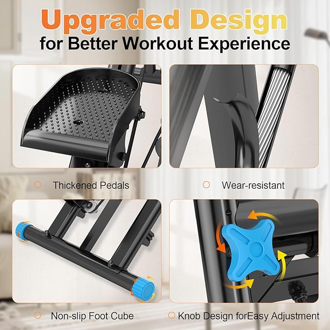 Stair Stepper for Home Gym, 350lbs Vertical Climber Machine with LCD Display, Non-Slip Pedals & 350lb Capacity Compact Folding Cardio Exercise Climber