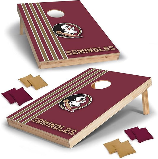 2' x 3' Solid Wood Cornhole Set with Direct Print HD Team Graphics – Great Gift for Any NCAA Fan! Bean Bag Toss Family Outdoor Games