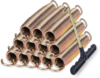Trampoline Springs Replacement 3.5" to 8.5" Galvanized Steel Heavy Duty High Tensile Universal Trampoline Accessories with T-Hook Tool, 12 to 48 Pack