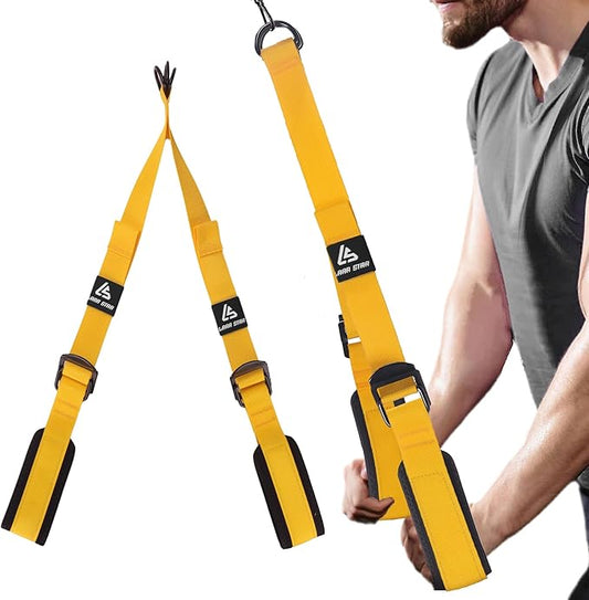 Tricep Rope Cable Attachment Adustable Length (24-54 Inch) ,Ideal Alternative for 27 36 48 Inch Long Tricep Ropes, Greater Range of Motion,Pull Down Rope Extension Straps Cable Crossover Accessories