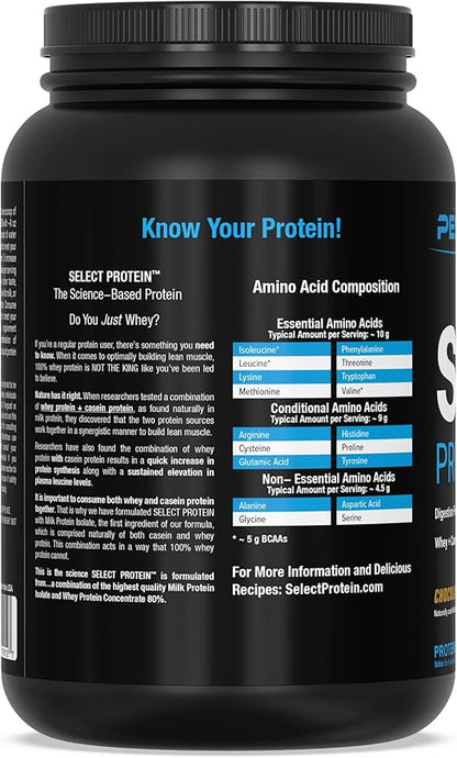 PEScience Select Protein Powder, Whey and Casein Blend, Clean Protein Powder for Women and Men, Low Calorie, Low Carb, Keto Friendly, Gluten Free - Chocolate Peanut Butter Cup - 27 Servings