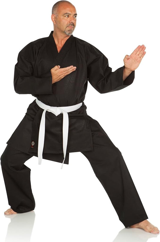 Ronin Medium Weight Karate GI Middleweight Martial Arts Karate Uniform - 9.5 oz Cotton, White Belt