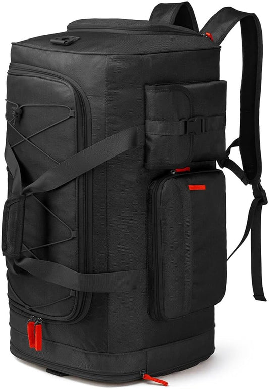 Lyweem Large Duffle Bag Backpack for Travel, 70L Heavy Duty Gym Duffel Bag with Shoes Compartment