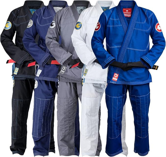 Gold BJJ Aeroweave Jiu Jitsu Gi - Ultra Lightweight BJJ Gi - Preshrunk Brazilian Jiu Jitsu Uniform for Men