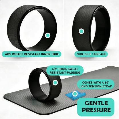 NGT 13 inch Yoga Wheel for Back Pain Strongest and Most Comfortable Dharma Yoga Prop Wheel with