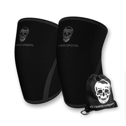 Gymreapers Knee Sleeves (1 Pair) with Gym Bag - IPF Approved - Support Compression Brace for