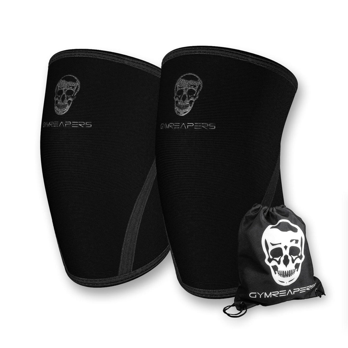 Gymreapers Knee Sleeves (1 Pair) with Gym Bag - IPF Approved - Support Compression Brace for