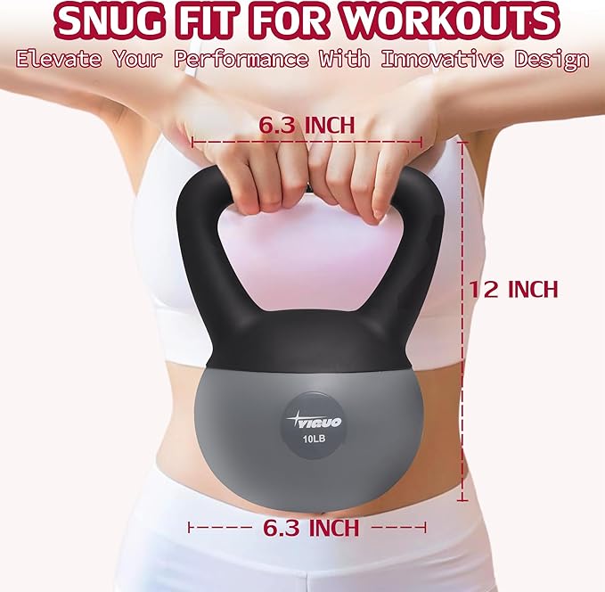 YIGUO Soft Kettlebell, Kettlebells 10 lb Anti-Slip Grip Weight for Home Workouts, Kettlebell for Safe Strength Training for Women & Men & Beginners