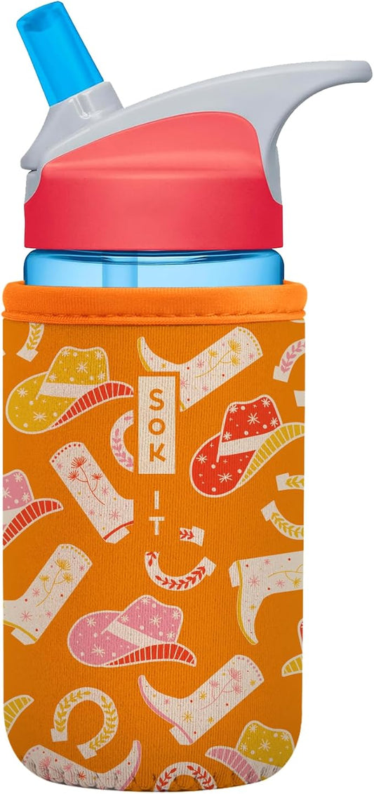 Sok It BotlSok Water Bottle Sleeve Insulated Neoprene Cover (Cowgirl Couture, Fits 12oz CamelBak or Nalgene)