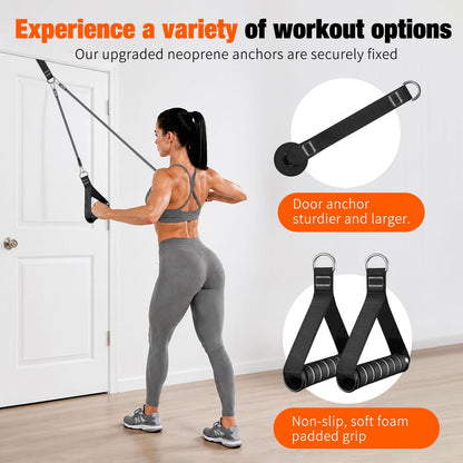 Bbtops Pilates Bar Kit with 6 Resistance Bands for Men Women, Black