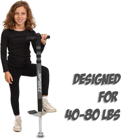 New Bounce Pogo Stick for Kids - Pogo Sticks, 40 to 80 Lbs - Sport Edition, Quality, Easy Grip, PogoStick for Hours of Wholesome Fun